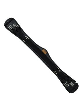Jeffries Symbian Girth Dressage Black W/Silver Hardware, 32”